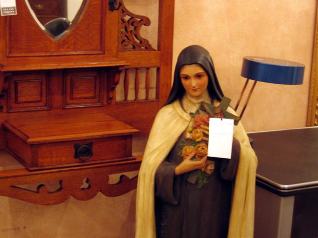 Virgin Mary statue in antique shop
