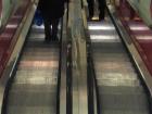 Close-up of escalator