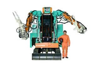 Picture of Enryi robot with man